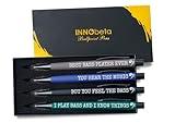 InnoBeta Bass Player Gifts, Ballpoint Pen Set of 4, Perfect Bass Guitar Gifts for Bass Players for Men & Women on Birthday and Christmas