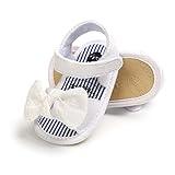 COSANKIM Infant Baby Girls Summer Sandals with Flower Soft Sole Newborn Toddler First Walker Crib Dress Shoes(3-6 months infant 09 White)