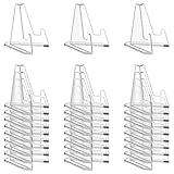 NIUBIER 30 Pack Arcylic Card Display Stands, Mini Clear Easel Stand Holder for Sports Graded Challenge Coin Trading Baseball Psa Football Card