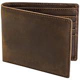 STAY FINE Top Grain Leather Wallet for Men | RFID Blocking | Bifold, Extra Capacity with 2 ID Windows | Ultra Strong Stitching | Slim Billfold with 8 Card Slots | Gift for Him