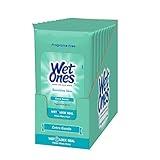 Wet Ones Hand Wipes, Sensitive Skin Wipes | Travel Wipes Case, Hand and Face Wipes | 20 ct. Travel Size Wipes (10 pack)