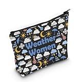 JNIAP Funny Meteorology Gift Weather Women Cosmetic Bag Atmospheric Science Student Gift (Weather Women Bag)