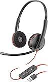 Plantronics - Blackwire 3220 - Wired Dual-Ear (Stereo) Headset with Boom Mic - USB-A to connect to your PC and/or Mac