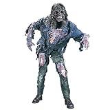 Fun World Young Men's Teen Complete 3D Zombie, Grey, Junior 0-9 Costume
