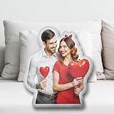 MAPrints Personalized Couple Face Pillows, Custom Face Body Photo Pillow, Couple Memorial Pillow, Funny Pillow Gift for Couples Women Men, Valentine’s Day Gifts, Couple Anniversary Pillow (Coup 2)