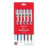 Amazon Basics Clean Plus Toothbrushes, Soft, Full, 10 Count, 1 Pack (Previously Solimo)