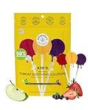 Kids Throat Soothing Lollipops by Beekeeper's Naturals - Doctor Formulated Immune Support, Vitamin D & Honey, Under 2g Sugar, Clean Ingredients,15 ct