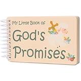 God's Promises Book 5×3×0.5 in - Baptism Gifts Idea for Boys Girls Baby Kid Godson Goddaughter from Godmother, First Birthday Gift Christian Baby Books First Bible Grandson Granddaughter Baby Shower