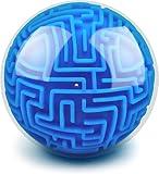 YongnKids Amaze 3D Memory Sequential Maze Ball Puzzle Toy Gifts for Kids Adults - Challenges Game Lover Tiny Balls Brain Teasers Game (Blue)