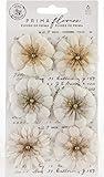 Prima Marketing Pretty Fabric Flowers 6/Pkg-Pale Petals