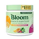 Bloom Nutrition Superfood Greens Powder, Digestive Enzymes with Probiotics and Prebiotics, Gut Health, Bloating Relief for Women, Chlorella, Juice Mix w/Beet Root Powder, 30 SVG, Orange Passionfruit