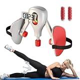 Thigh Master 0-77 lbs Adjustable Resistance with Fixed Leg Straps and Handle, Pelvic Hip Kegel Trainer Strength Exercise Equipment, Buttock Legs Workout Pilates Legs Workout Home Gym (Grey)