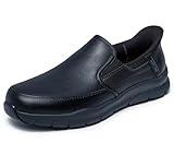 Skechers Men's Nampa Broxtin Hands Free Slip-Ins SR Food Service Shoe, BLK, 12 Wide