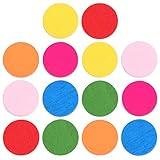 DECHOUS 100Pcs Round Wood Discs, Colored Wooden Circle DIY Round Wooden Discs Numeration Counting Small s for DIY Crafts Arts Projects