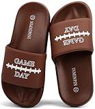 INMINPIN Kids Boys Girls Ball Sprots Slides Sandals Ultra Comfortable Beach Pool Shower Shoes House Slide Indoor Outdoor for Sports Fan,Football Solid,1 Big Kid