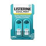 Listerine Cool Mint Pocketmist, Oral Care Mist for Fresh Breath, Non-Aerosol Sugar-Free Bad Breath Refresher Spray to Kill 99% of Bad Breath Germs, Portable, Cool Mint Flavor, 1 Pack of 2 Sprays