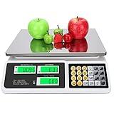 Digital Commercial Price Scale 88lb/40kg Price Computing Scale, Food Produce Counting Weight Scale with Dual LCD Display for Farmers Market, Retail Outlets, Meat Shop, Deli