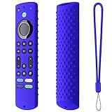 Silicone Remote case for 2023 Fire TV Stick 4K Max 2nd/Fir TV Omni Series/FireTV 4-Series Remote,Toshiba/Insignia FirTV Remote Cover with Lanyard(Blue)