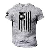 American Shirts for Men Patriotic 4th of July USA Tshirts Memorial Day Clothes Red White Blue T Shirts Casual Plus Size Veterans Active Tops Graphic Tee Prime Try Before You Buy