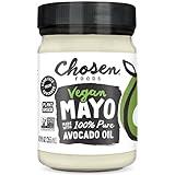 Chosen Foods Classic Vegan Avocado Oil-Based Mayonnaise, Gluten & Dairy Free, Low-Carb, Keto & Paleo Diet Friendly, Mayo for Sandwiches, Dressings and Sauces (12 fl oz)