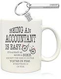 Accountant Gifts Funny, Being an Accountant is Easy Mug 11oz Ceramic, Accountant Keychain, Tax Accountant Gift, Accounting Related Gift Ideas, Gifts for Accountant Birthday Christmas Graduation