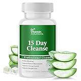 DR VITAMIN SOLUTIONS 15 Day Cleanse Gut Support, Detox for Men & Women, All Natural Colon Cleanser for Bloating and Constipation Relief, Extra Calorie Loss with Healthy Probiotics - 30 Capsules