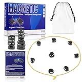 Magnetic Chess Game with Stones Set, Magnetic Chess Game with Rocks, Magnet Game with String, Family Gatherings Board Games for Kids & Adults