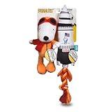 Peanuts for Pets Space Explorer Snoopy Plush and Rocket Ship Rope Tug Dog Toy Set, Squeaky Puppy Toys, Stuffed Animal, Ideal for Dog Birthday, Small and Large Dogs