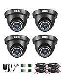 ZOSI 4 Pack 1080P 1920TVL HD-TVI Dome Security Cameras,Night Vision,2MP Indoor Outdoor Home Surveillance CCTV Camera for 1080P/5MP/4K TVI Analog DVR