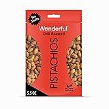Wonderful Pistachios No Shells, Chili Roasted Nuts, 5.5 Ounce Resealable Bag, Protein Snacks, Gluten Free Travel Snacks, Healthy Snack