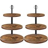 OugeWood Cupcake Stand, 3 Tier Large Cupcake Stand for 50 Cupcakes Rustic Dessert Table Display Set Wood Cupcake Tower Cake Stand Tiered Tray Stand for Wedding Birthday Baby Shower 2 Pack
