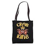 Funny Crab King for Seafood Lover on Crabmeat Day Tote Bag