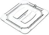 Carlisle FoodService Products Storplus 1/6 Size Universal Food Pan Lid with Molded Handle for Catering, Buffets, and Restaurants, Polycarbonate, Clear