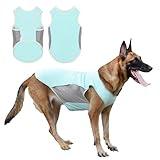 UNIPUP UPF 50+ Sun Protection Dog Shirt for Medium Dogs - Quick-Dry Breathable Sleeveless Vest with Reflective Strips, Sports Fan T-Shirt, Lightweight UV Protective Apparel P23ST00501XXL