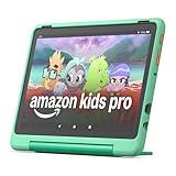Amazon Fire HD 10 Kids Pro tablet (newest model) ages 6-12 | Bright 10.1" HD screen | Slim case for older kids, ad-free content, parental controls, 13-hr battery, 32 GB, Mint