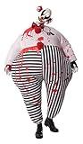 Rubies Inflatable Evil Clown Adult Sized Costume, As Shown, Men's Standard US, for Halloween or theme party