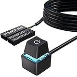 Oddtone PC Power Button, Desktop External Led Power Switch On/Off, 65 inch External PC Start Button Computer Case for Computer Motherboard