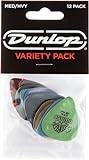 Dunlop Pick Variety Pack, Assorted, Medium/Heavy, 12/Player's Pack