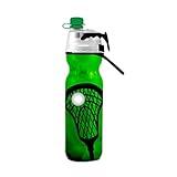 O2COOL Mist 'N Sip Misting Water Bottle 2-in-1 Mist And Sip Function With No Leak Pull Top Spout Sports Water Bottle Reusable Water Bottle - 20 oz (Lacrosse)