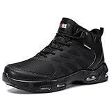 LARNMERN Men Non Slip Boots Restaurant Service Breathable Mesh Waterproof Outdoor Shoes Slip Resistant Work Ankle Boot Chef Zapatos Trabajo Casual Hiking Sneakers (Black,15)