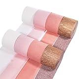 8Rolls 656Ft Crepe Paper Streamers Rose Gold Dusty Pink Paper Party Streamers for Birthday Wedding Bridal Baby Shower New Year Christmas Engagement Anniversary Party Decorations Craft Supplies