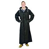 Galeton 12560-L-BK Repel Rainwear 0.35 mm PVC 60" Raincoat for More Coverage, Large, Black