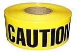 ATERET Premium Yellow Caution Tape I 3 inch x 1000 feet I Harzard Tape w/Bright Yellow & Bold Black Text I 3" Wide for Maximum Readability I Ideal Use for Danger/Hazardous Areas (1-Pack)