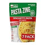 Pasta Zing Mircrowavable Spaghetti Pasta Pack of 7, 7.05 Ounce, | Ready To Eat in 60 Sec | Pasta -100% Italian Durum Wheat | Natural Ingredients | Side Dish | Easy Dinner