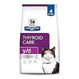 Hill's Prescription Diet y/d Thyroid Care Dry Cat Food, Veterinary Diet, 4 lb. Bag