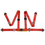 eat Belts Style Competition 4 Point Snap-In 2" Seat Belt Racing Harness safety belt seat harness with Camlock (Red)