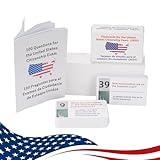 US Civics Test Flash Cards Bilingual Booklet Combo Set: US Citizenship Flash Cards 2025, USCIS Naturalization Test Prep Kit with State Governors & Senators - Ciudadania Americana 2025 IngléS Y EspañOl