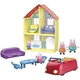 Peppa Pig Toys Peppa's Family Home Combo , House Playset with 4 Figures and Car , Preschool Toys for 3 Year Old Girls and Boys and Up