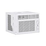 GE Window Air Conditioner Unit, 5,000 BTU for Small Rooms up to 150 sq ft. with Manual Adjustable Fan and Cooling Settings, Perfect for Small Bedroom or Living Room, Easy Install Kit Included, White