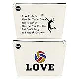 Volleyball Gifts Volleyball Lover Makeup Bag Gifts for Women Volleyball Team Gifts Volleyball Player Inspirational Gifts Cosmetic Bag Christmas Birthday Gifts for Volleyball Player Daughter Friends